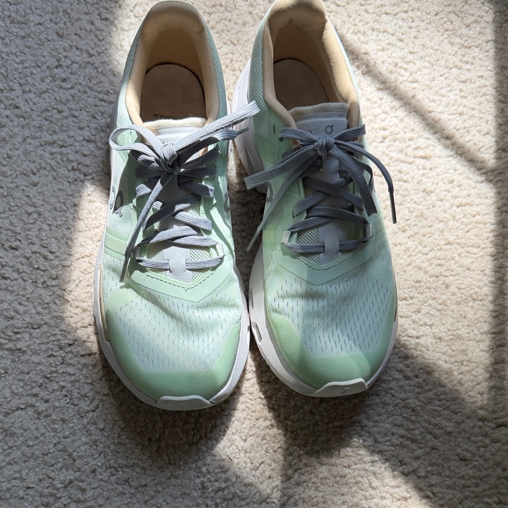 On Running Mint Green Lace-Up Running Sneakers
